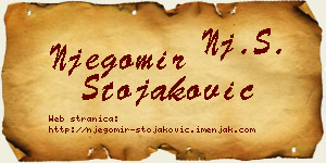 Njegomir Stojaković vizit kartica